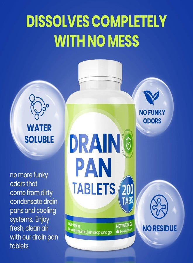 Calvana Drain Pan Tabs - 200 Tablets, AC Drain Line Cleaner, Fast-Acting Treatment for HVAC, Window Units, Mini-Splits, Dehumidifiers, Refrigerators - Lasts Up to 4 Weeks, No Residue, Water-Soluble - Image 4